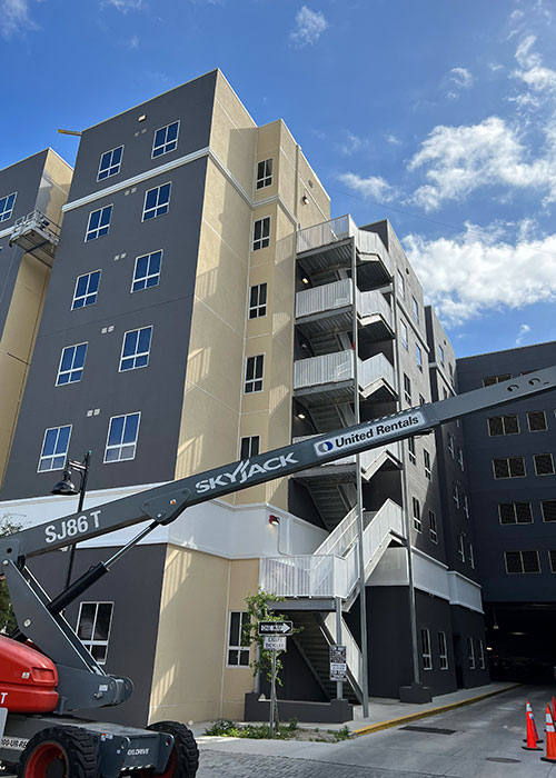 RWPC technicians applying building restoration and protective coating